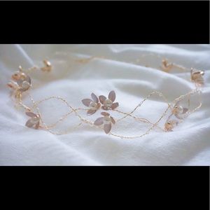 Hand made floral & pearl bridal hair piece